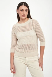 Sweter damski ażurowy JOSEPH RIBKOFF