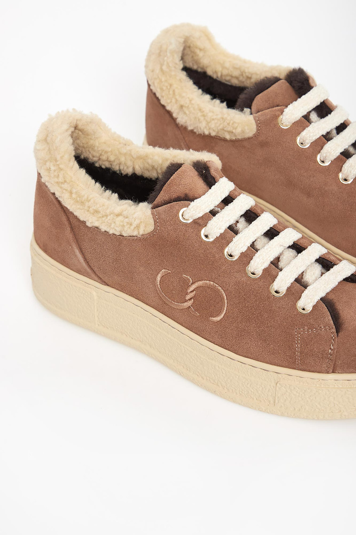Sneakersy damskie zamszowe CESARE CASADEI