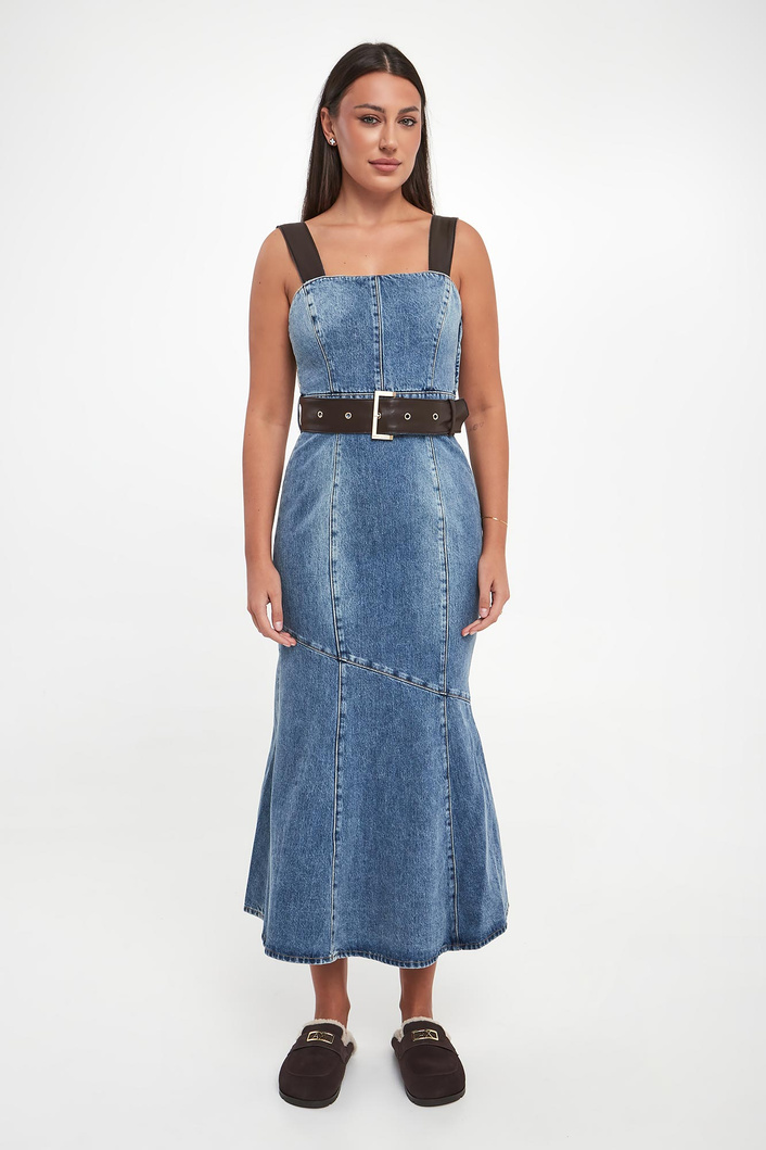 Sukienka jeansowa midi ARMANI EXCHANGE