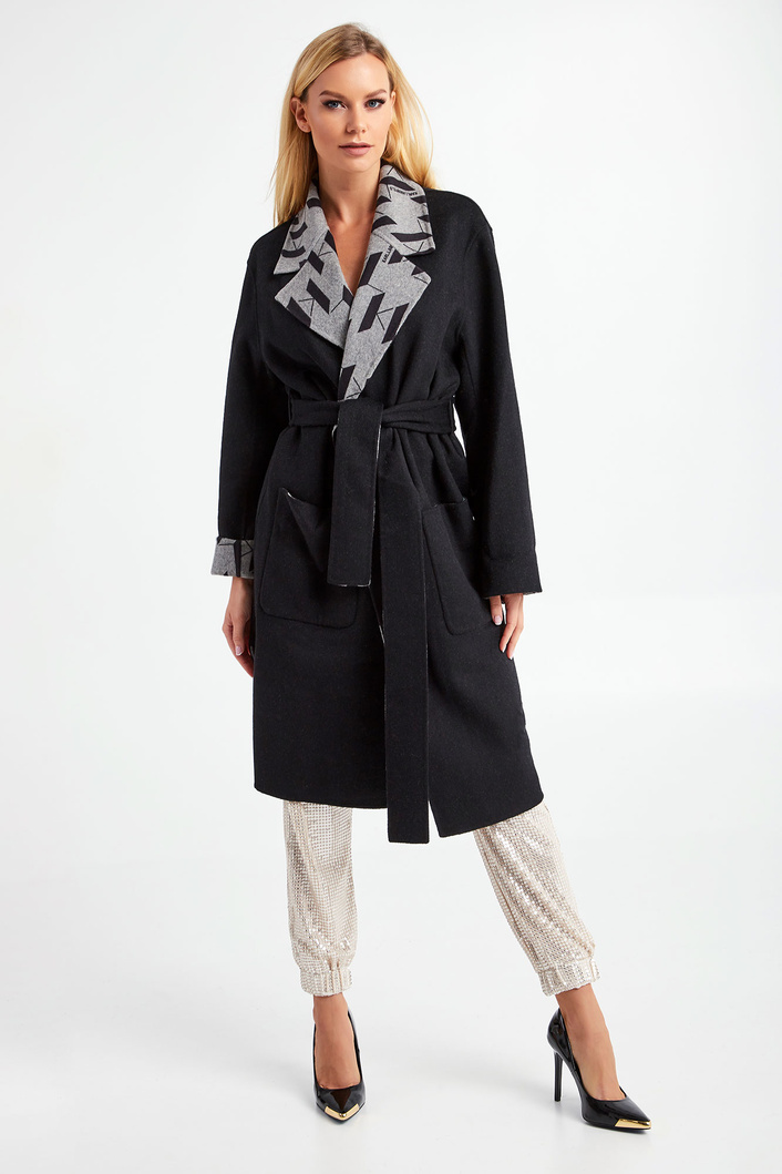 Płaszcz wełniany KARL LAGERFELD