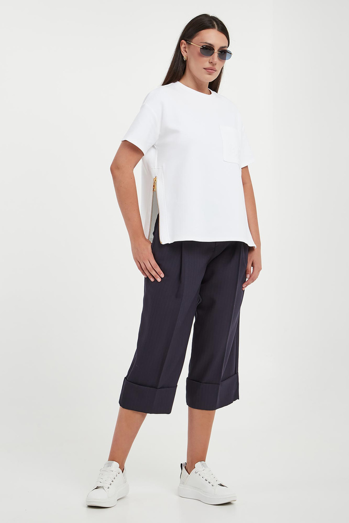 T-shirt damski z kieszenią ELISABETTA FRANCHI