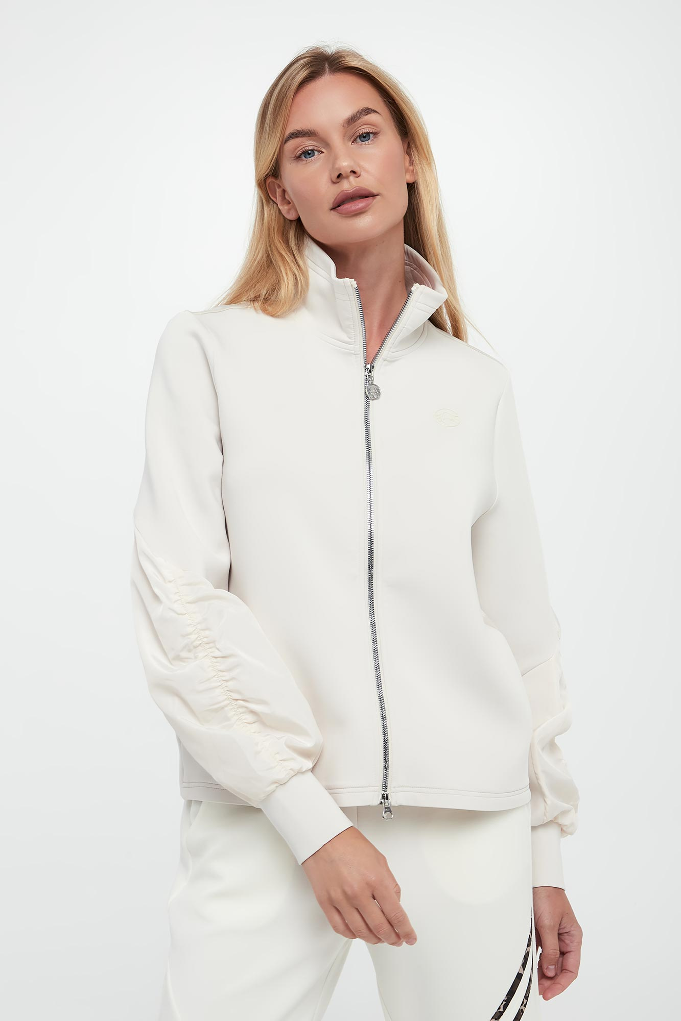 Bluza damska ze wzorem SPORTALM Ecru Relaxed