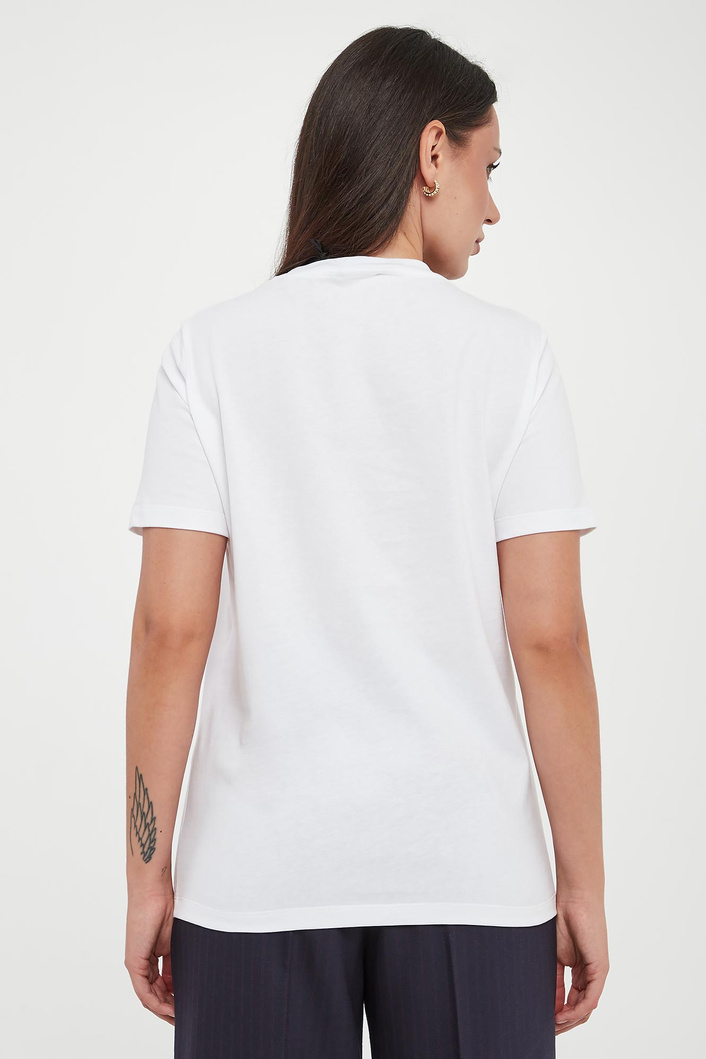 T-shirt damski z logo ELISABETTA FRANCHI
