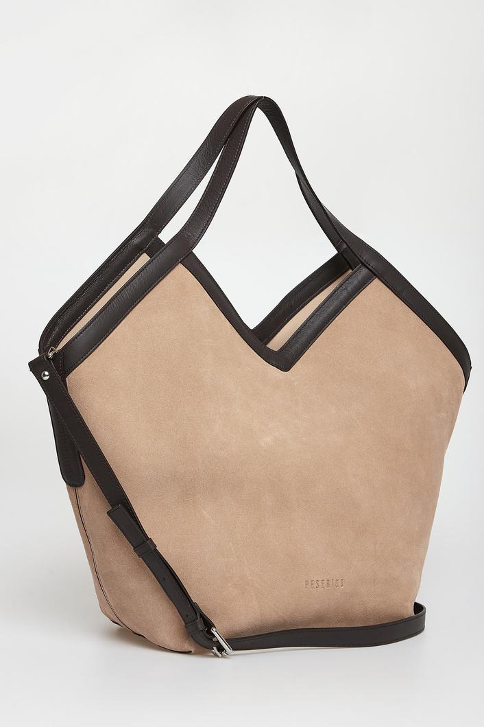 Torebka zamszowa shopper PESERICO