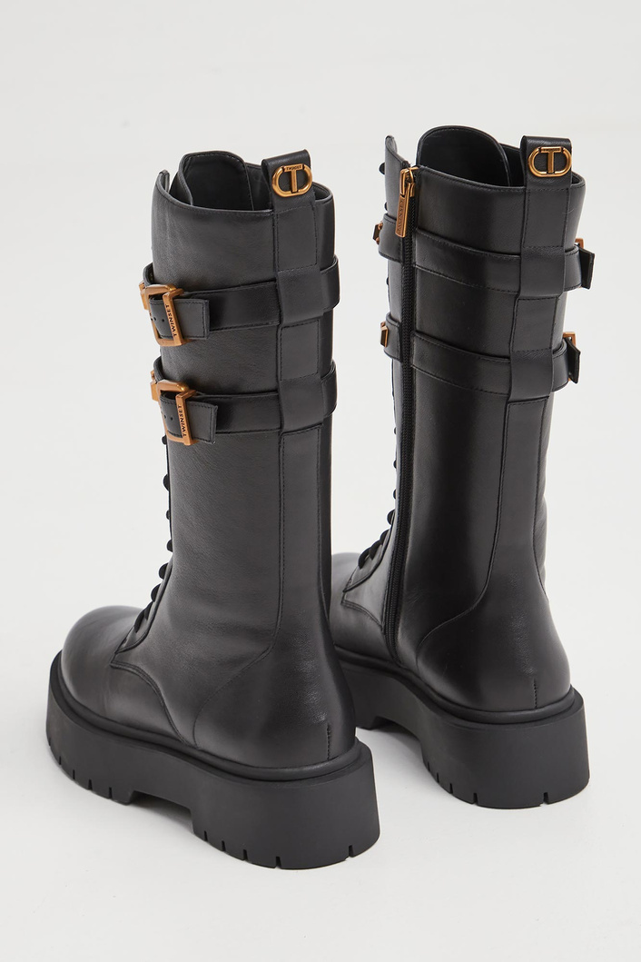 Trapery damskie skórzane TWINSET