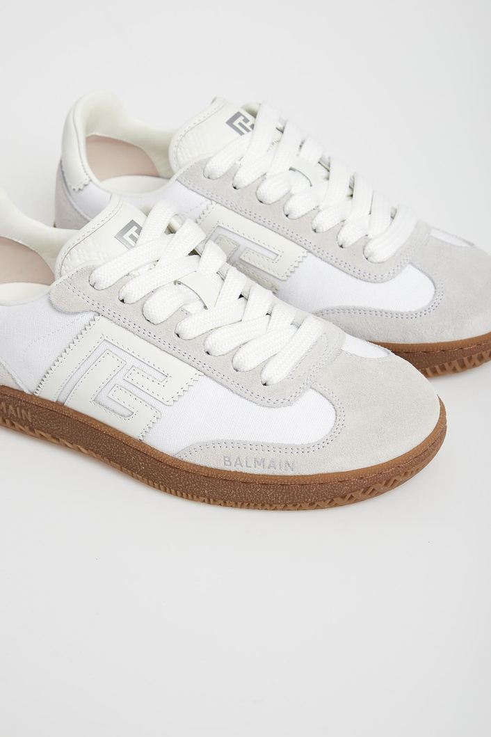 Sneakersy damskie skórzane Swan trainers BALMAIN