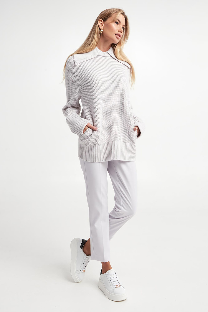 Sweter damski z kołnierzem PATRIZIA PEPE