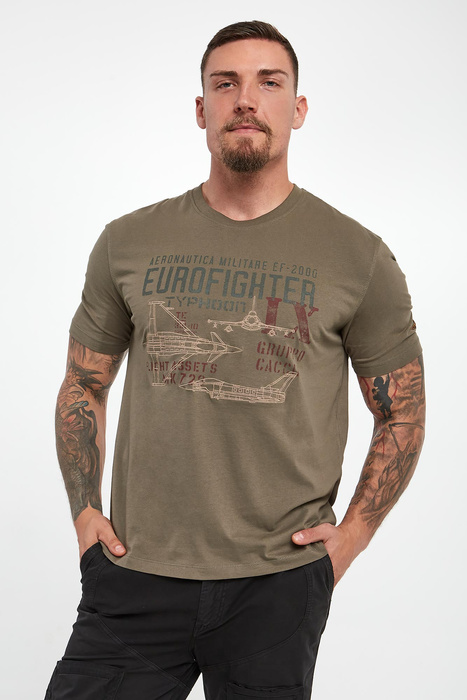T-shirt męski z nadrukiem AERONAUTICA MILITARE