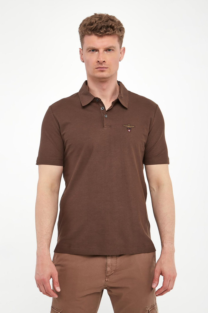 Polo męskie z haftem AERONAUTICA MILITARE