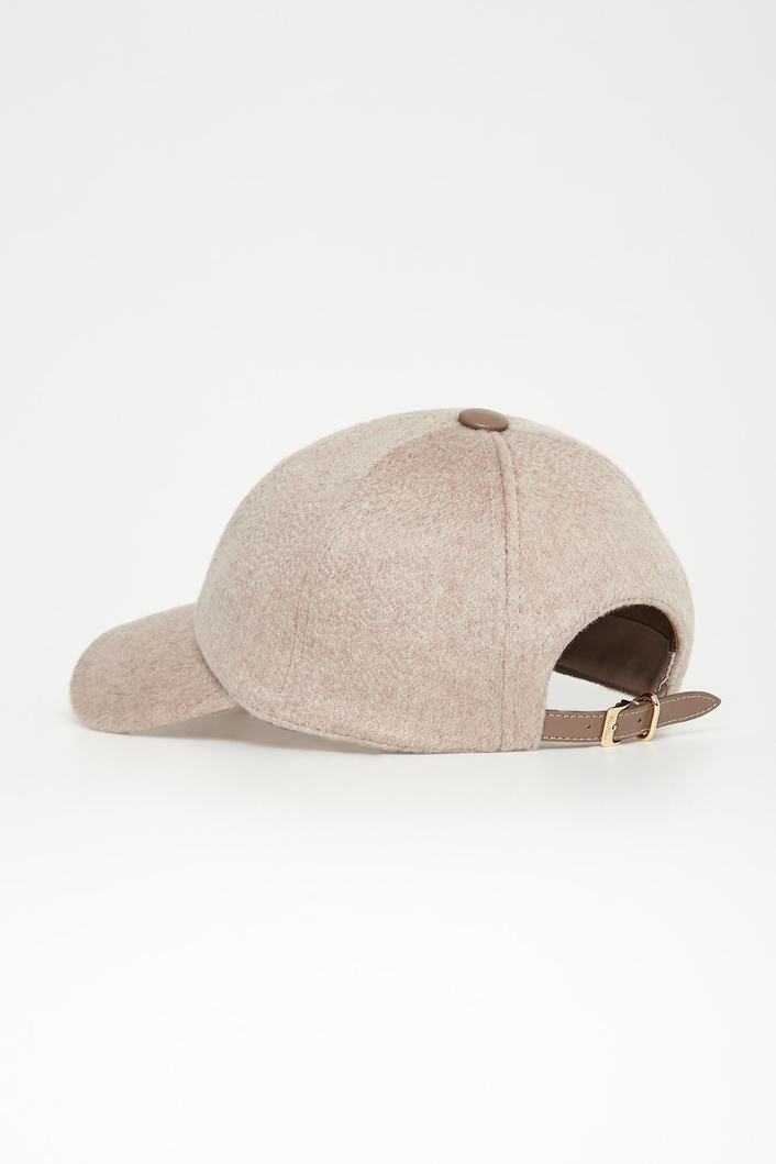 Czapka z daszkiem damska kaszmirowa Ordine MAX MARA ACCESSORI