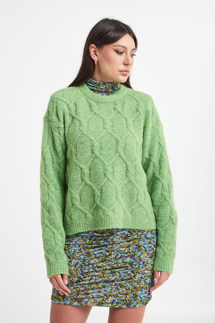 Sweter damski z wełną alpaki GESTUZ