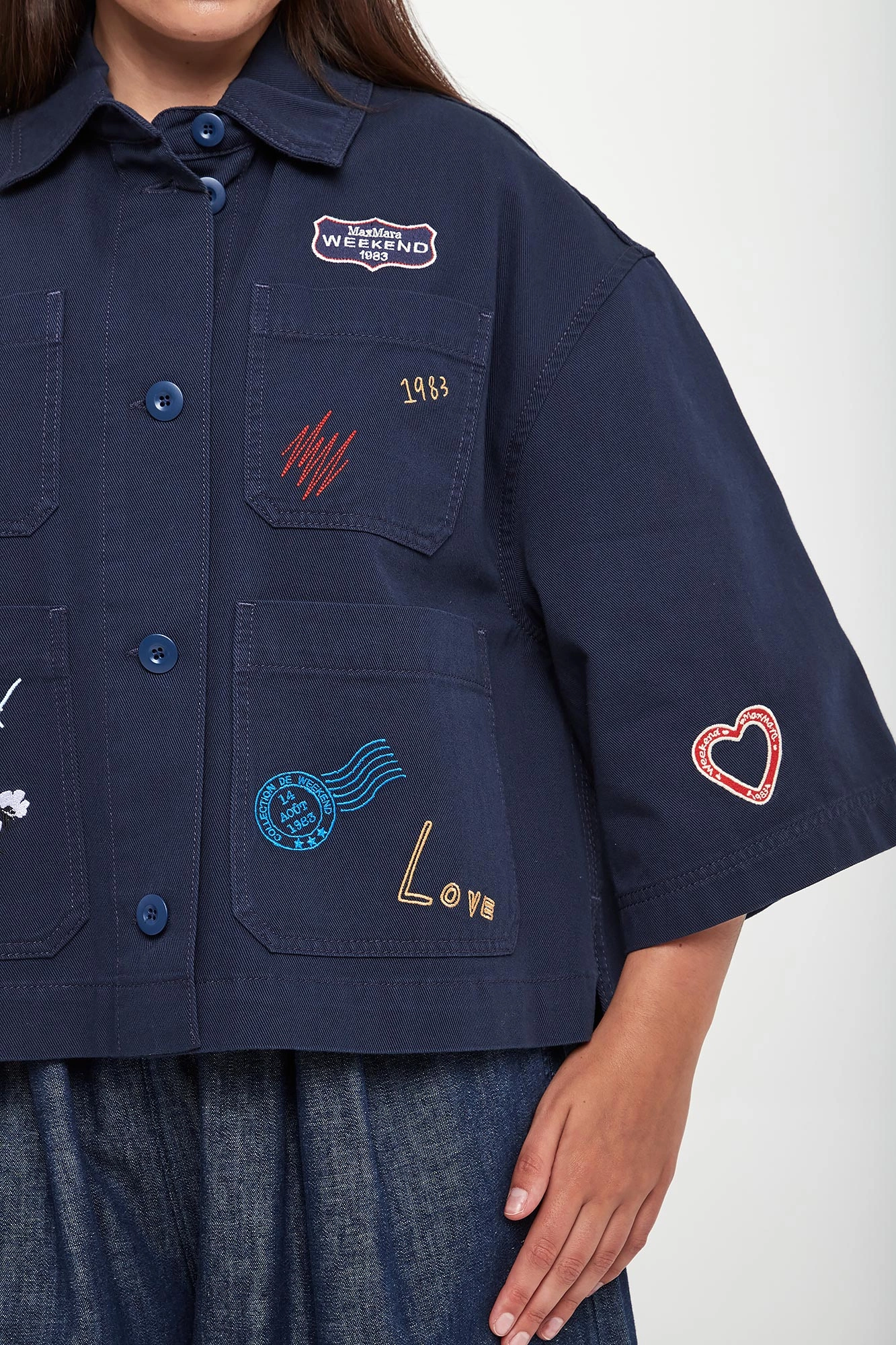 mari Katana damska Assuan WEEKEND MAX MARA Granatowy Relaxed