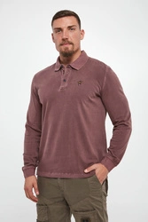 Longsleeve męski z kołnierzem polo AERONAUTICA MILITARE