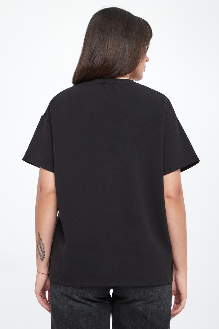 T-shirt damski z logo ELISABETTA FRANCHI