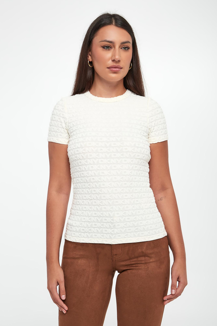 T-shirt damski logowany DKNY