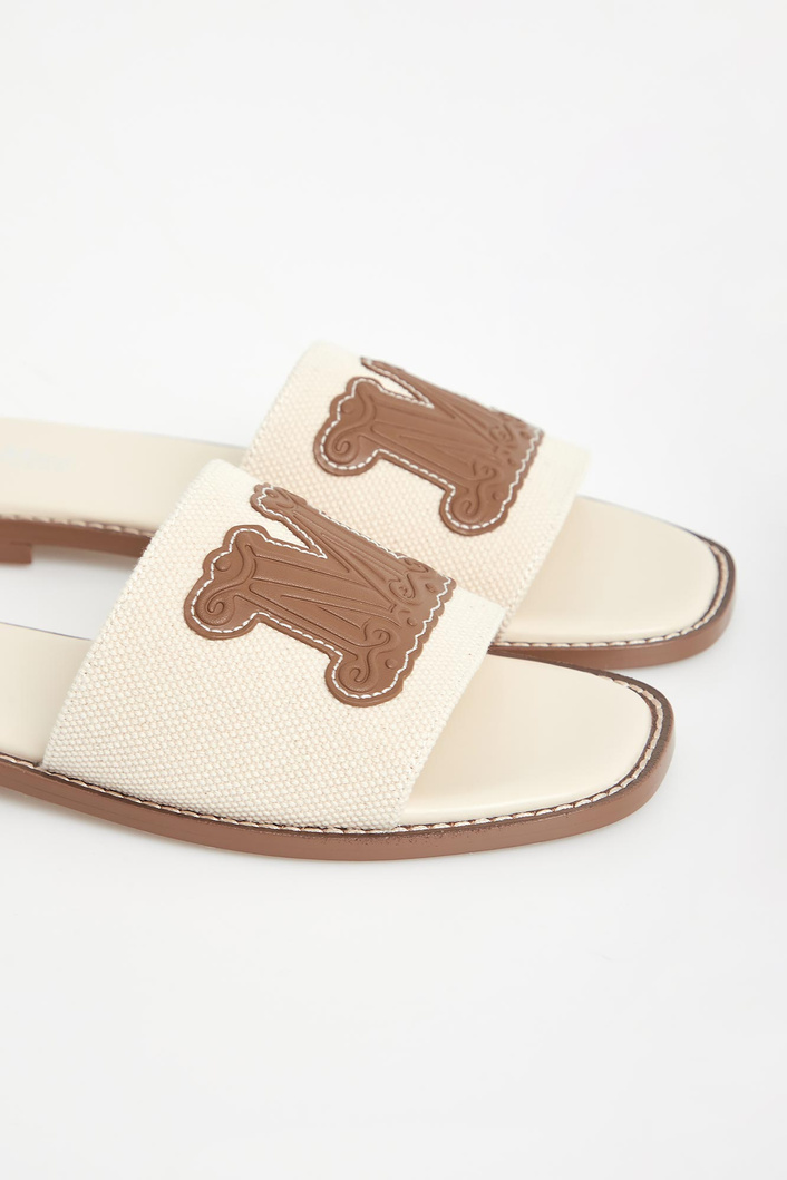 Klapki damskie skórzane Caucaso MAX MARA BEACHWEAR