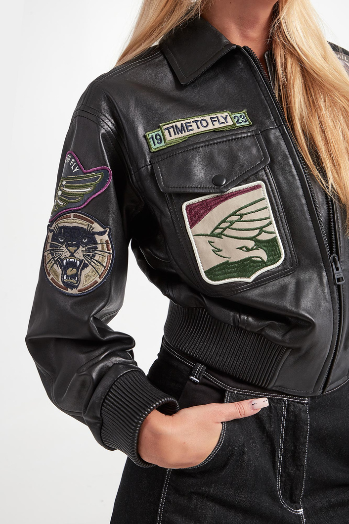 Kurtka damska skórzana AERONAUTICA MILITARE