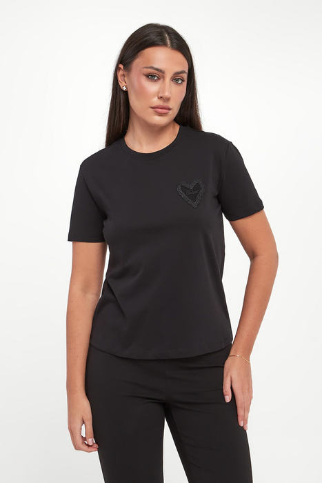 T-shirt damski z haftem TWINSET