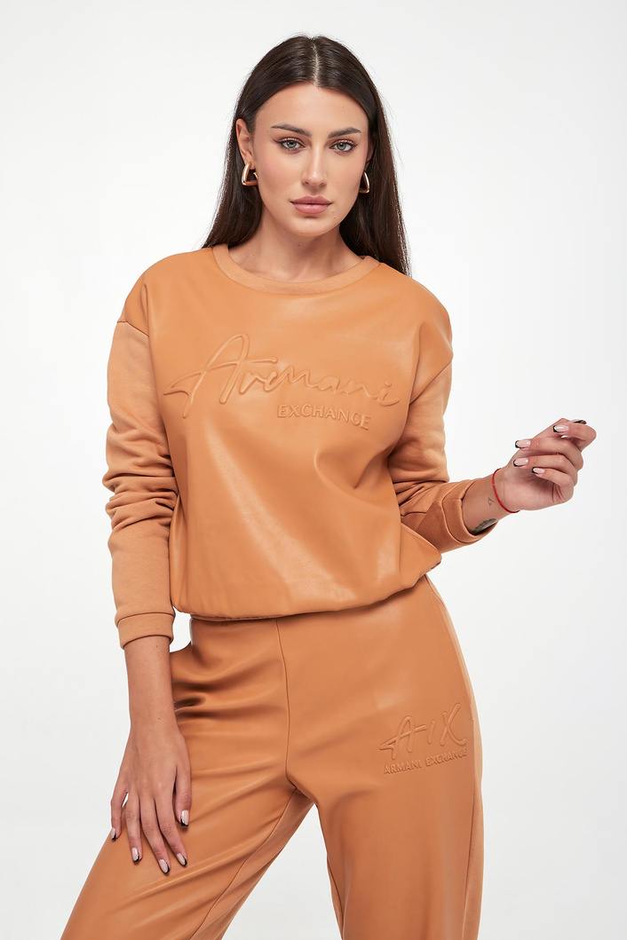 Bluza damska z ekoskóry ARMANI EXCHANGE