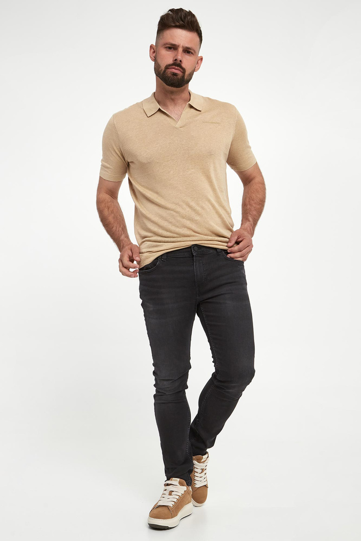 Polo męskie lniane KARL LAGERFELD