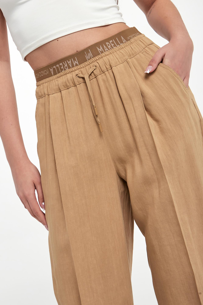 Spodnie damskie lniane Fred MARELLA MONOCHROME