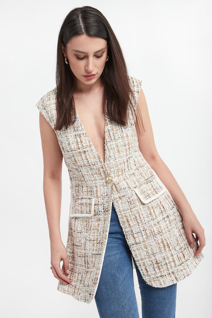 Kamizelka tweedowa TWINSET ACTITUDE