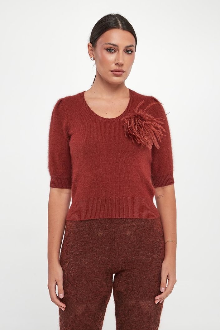 Sweter damski z przypinką TWINSET