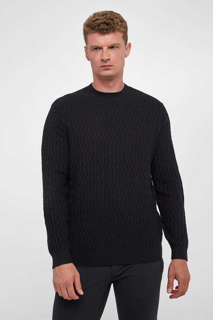 Sweter męski z wełny dziewiczej  ARMANI EXCHANGE