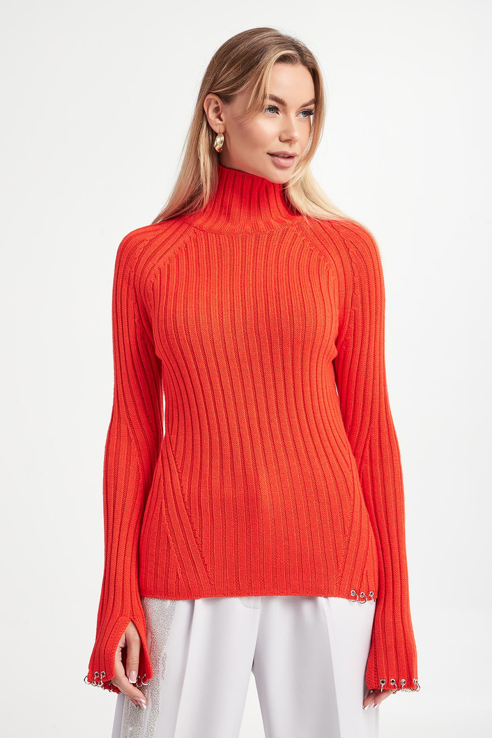 Sweter damski z golfem PATRIZIA PEPE