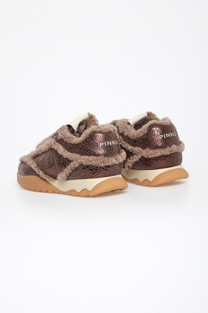 Sneakersy damskie z futerkiem PINKO