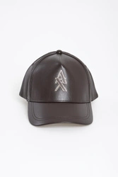 Czapka z daszkiem damska z ekoskóry ARMANI EXCHANGE