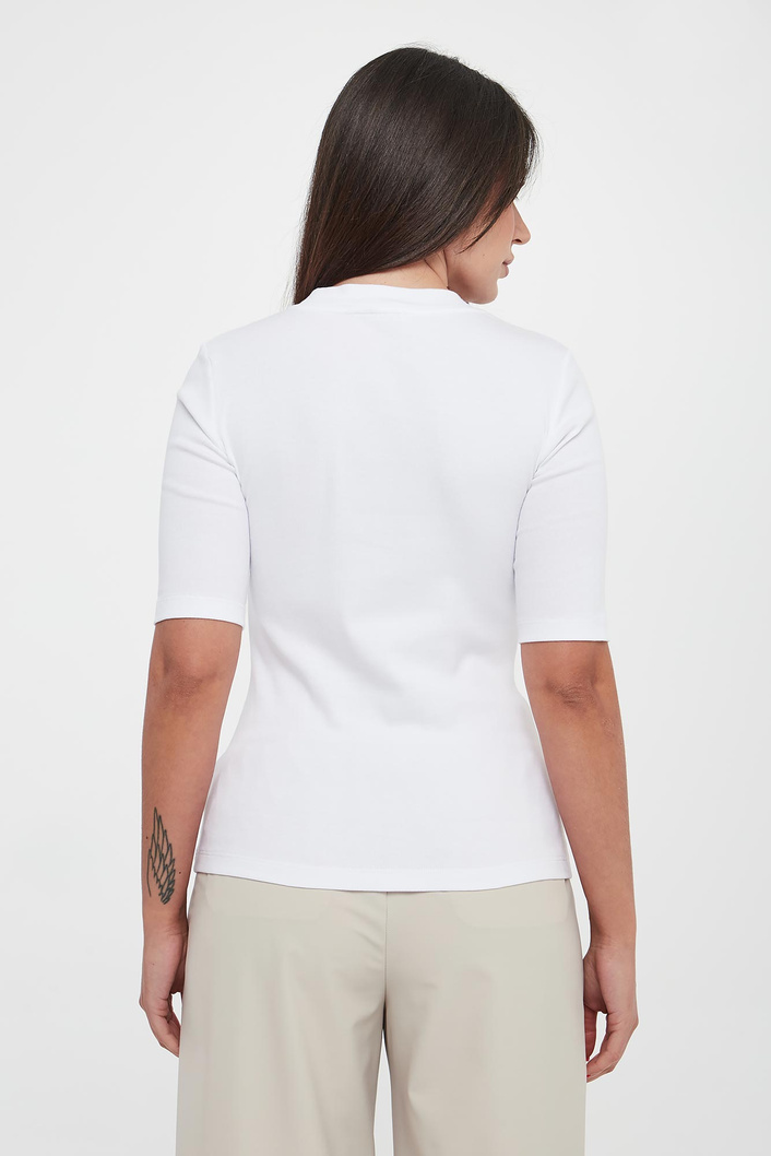 T-shirt damski prążkowany PESRICO