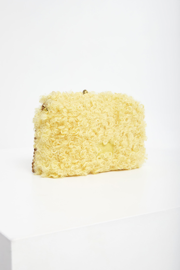 Torebka futrzana Love Baby Puff Neon PINKO