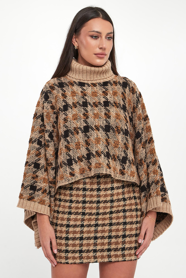 Ponczo damskie w pepitkę TWINSET