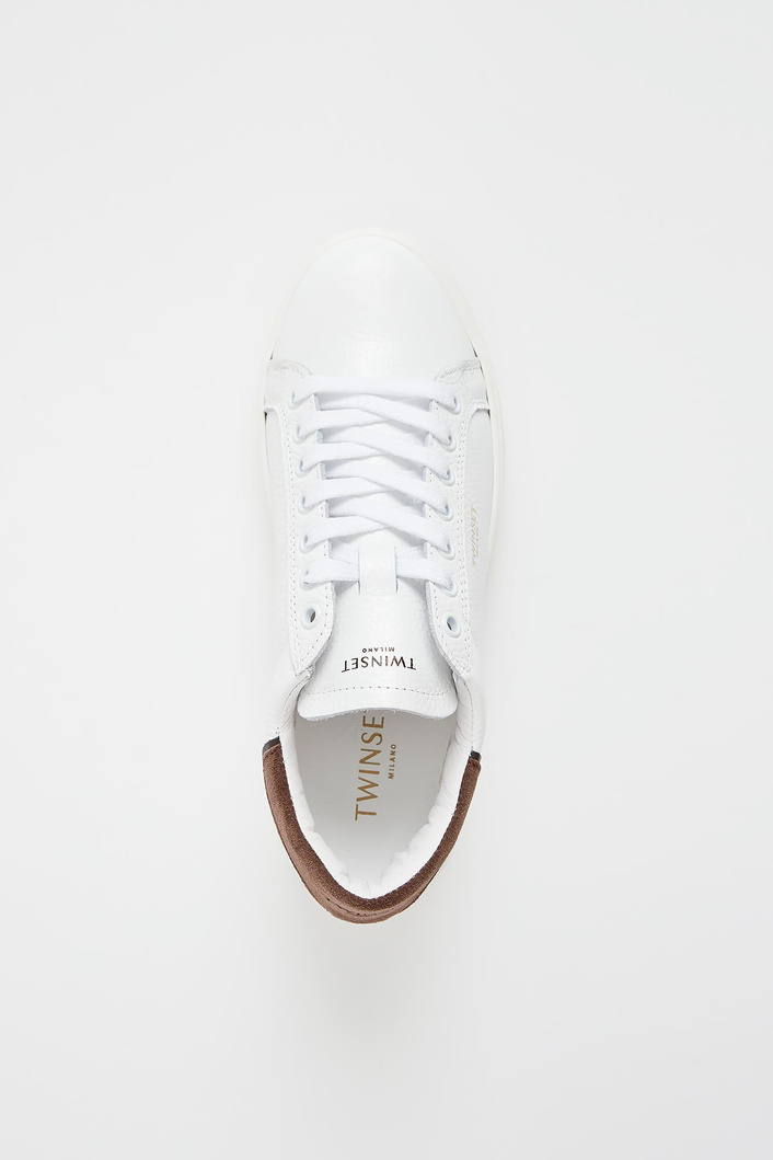Sneakersy damskie skórzane TWINSET