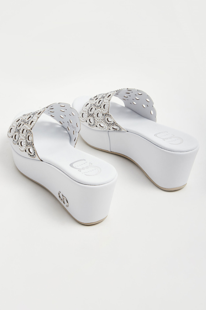 Klapki skórzane CESARE CASADEI