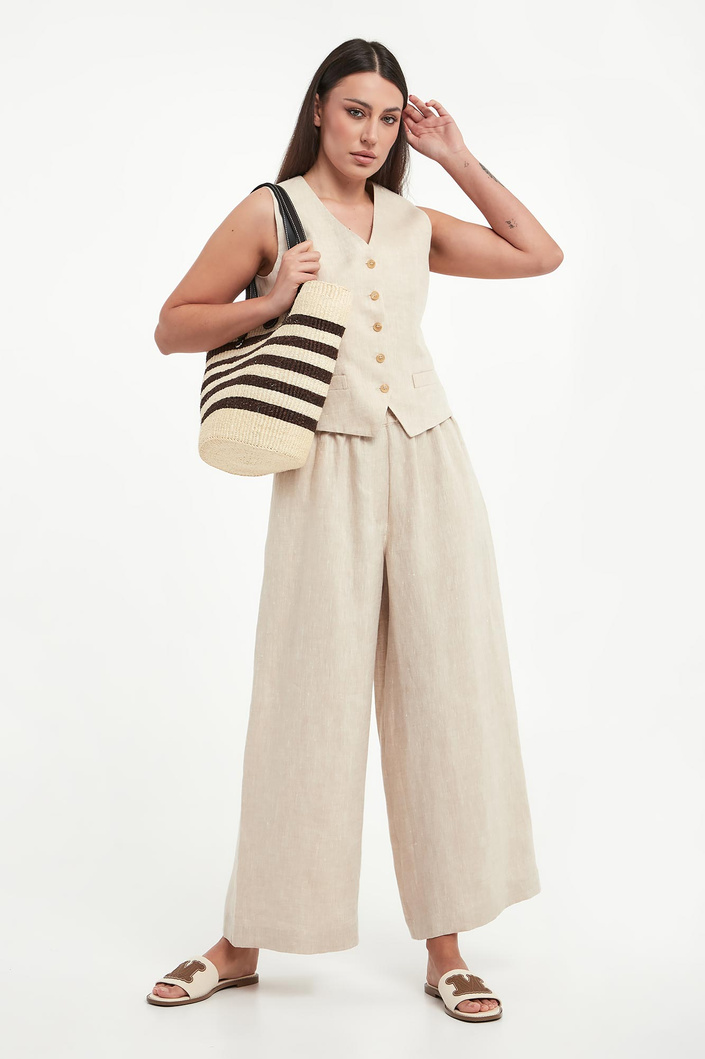 Spodnie damskie lniane Felino WEEKEND MAX MARA