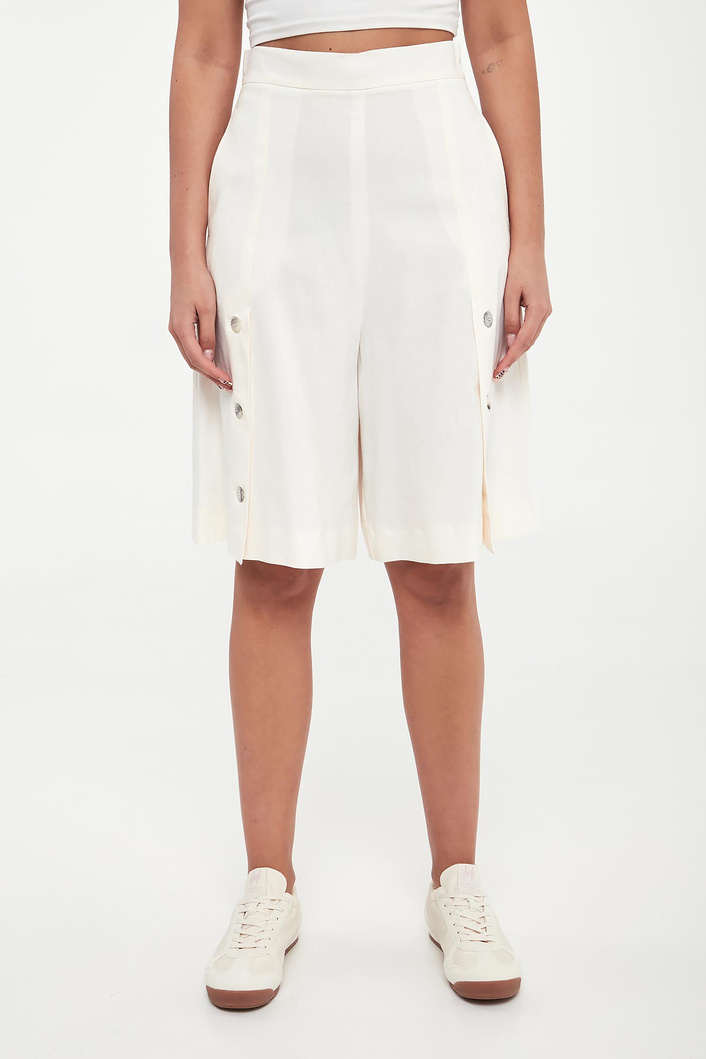 Bermudy damskie lniane Acaici MARELLA MONOCHROME