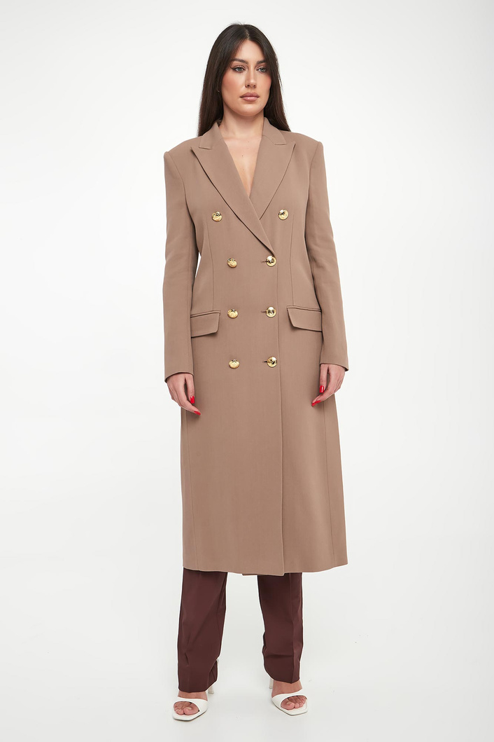 Płaszcz damski z gabardyny ELISABETTA FRANCHI