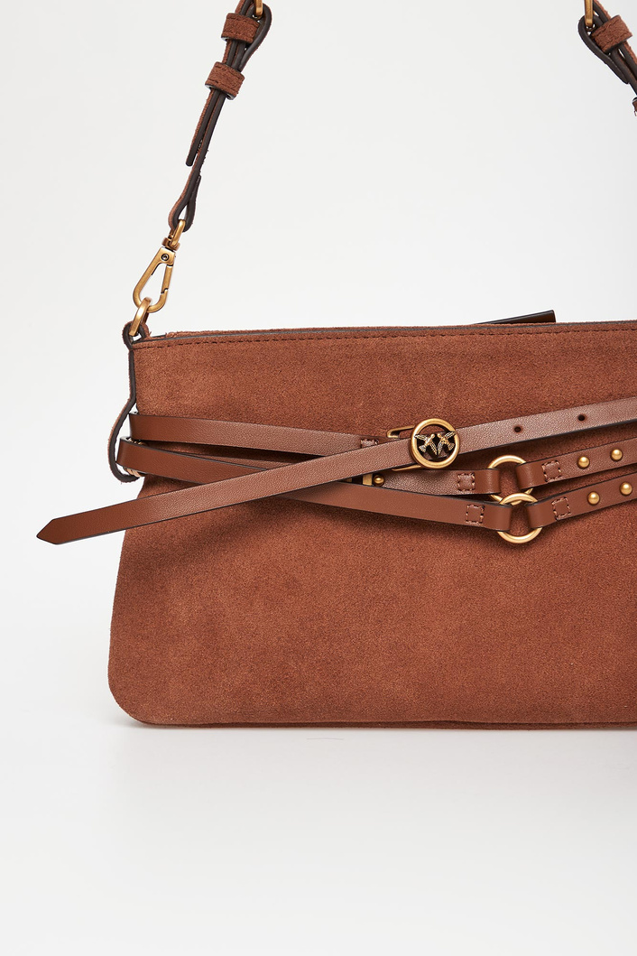 Torebka zamszowa Belt Bag PINKO