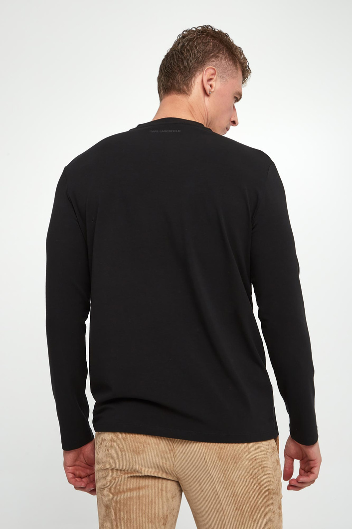 Longsleeve męski z logo KARL LAGERFELD
