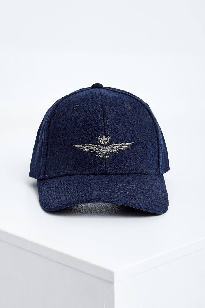 Czapka z daszkiem męska wełniana AERONAUTICA MILITARE