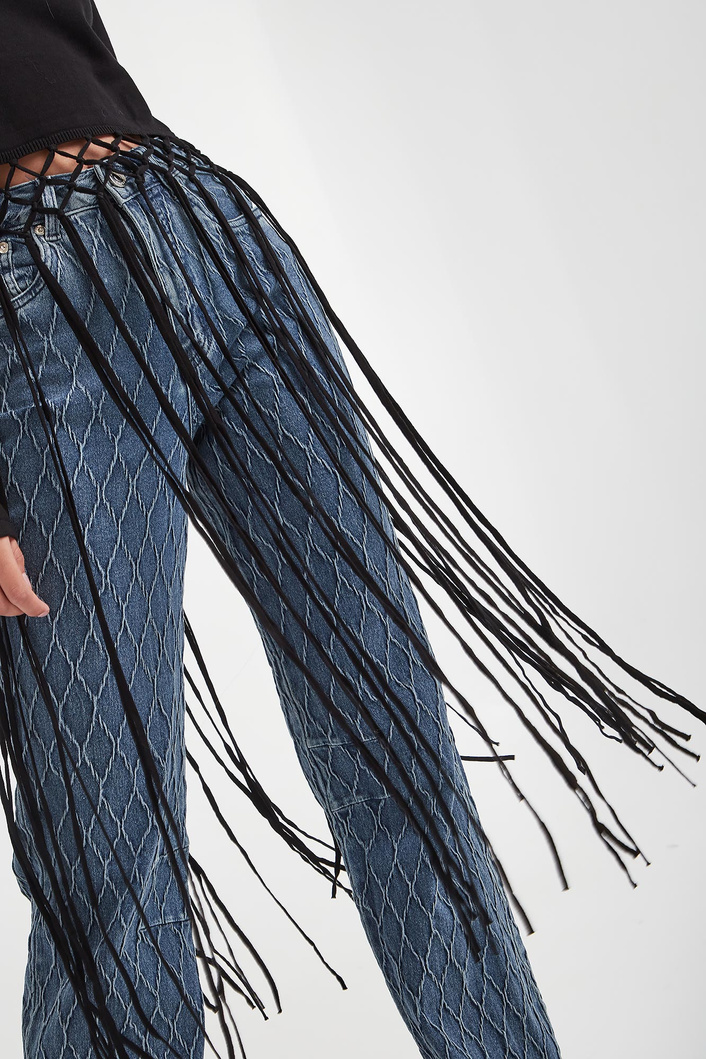 Golf damski z frędzlami GESTUZ