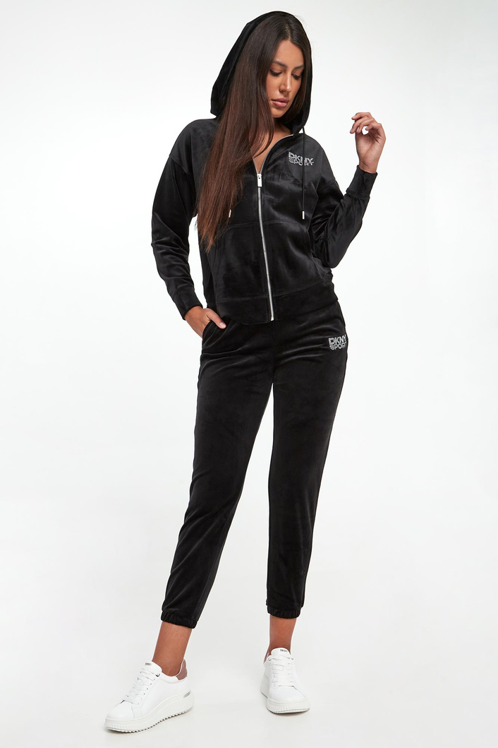 Bluza damska welurowa rozpinana DKNY