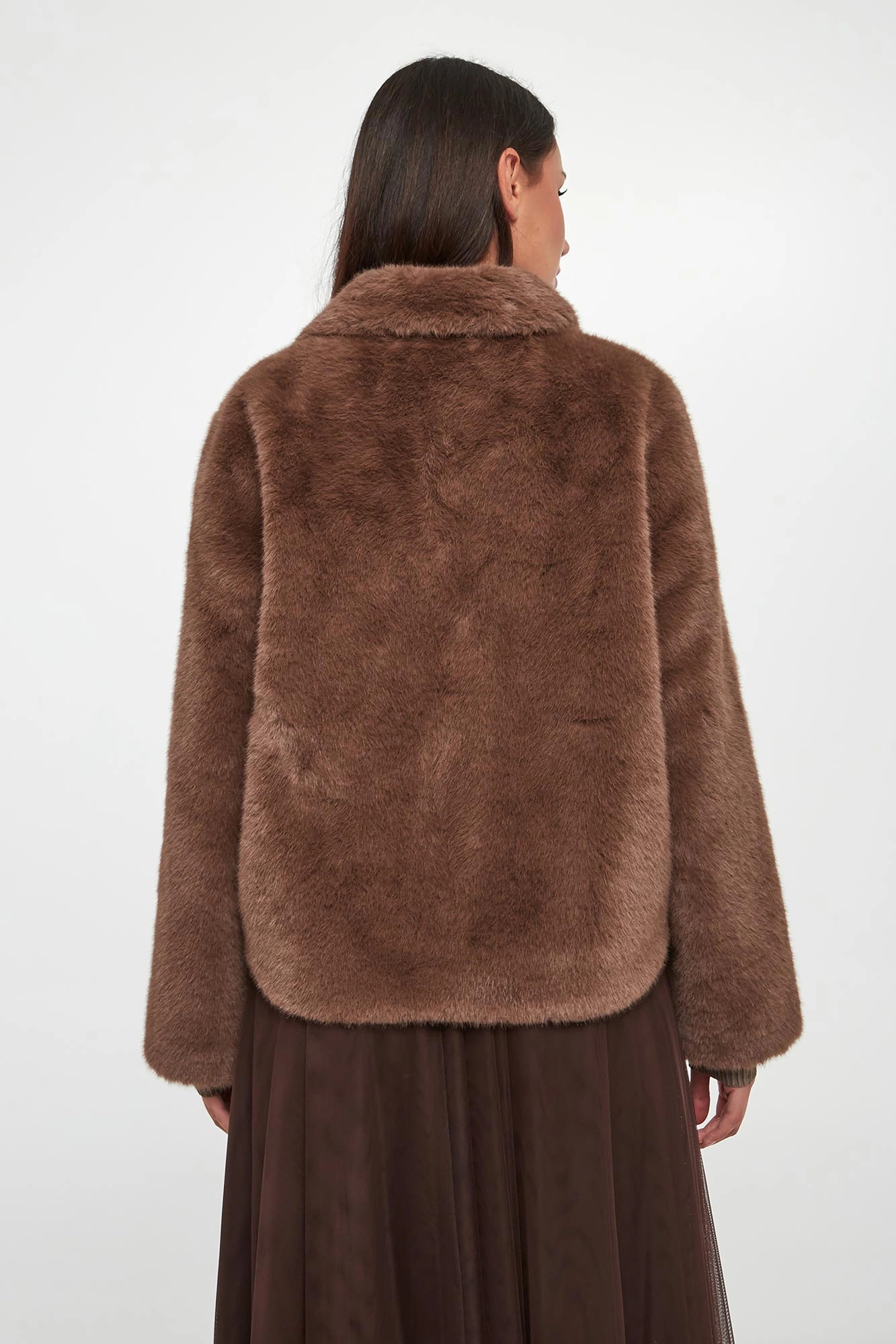 Kożuch damski dwustronny Orsina JOOP! Brązowy Regular