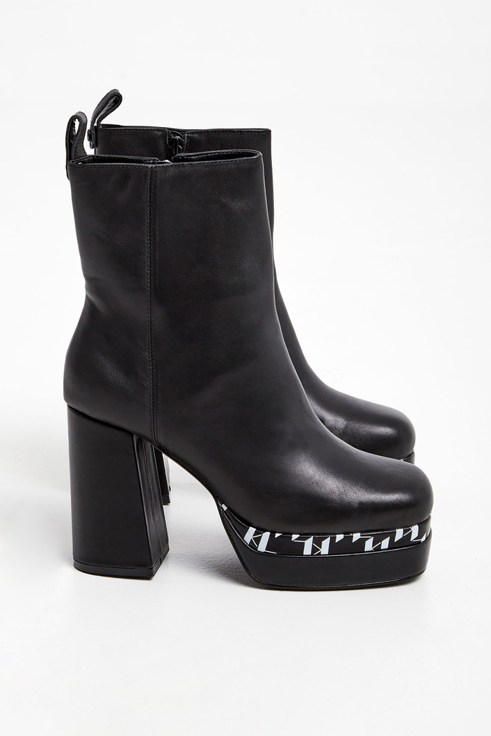 Botki skórzane KARL LAGERFELD