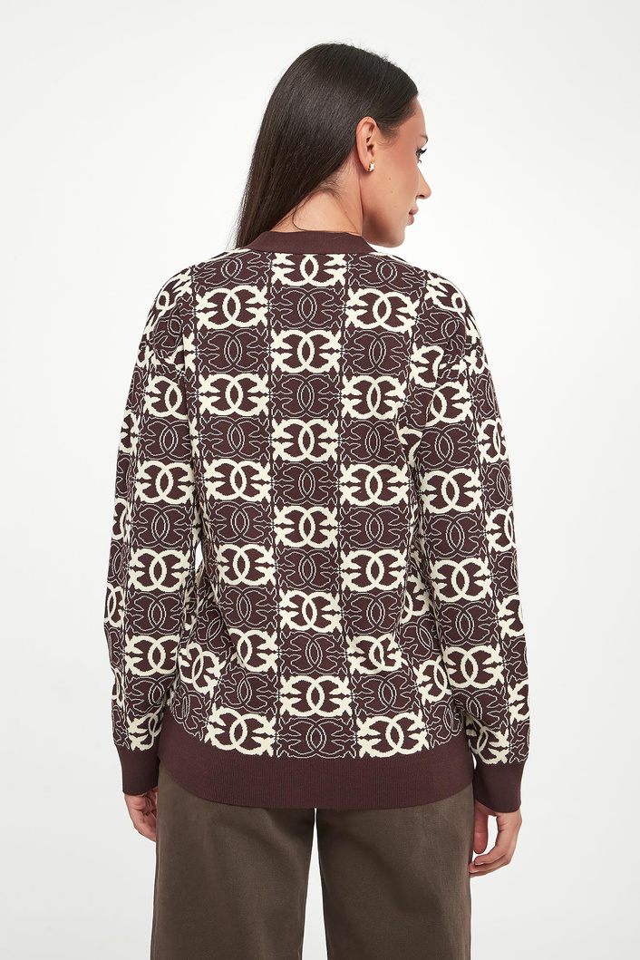 Kardigan damski z logo Half Breed PINKO