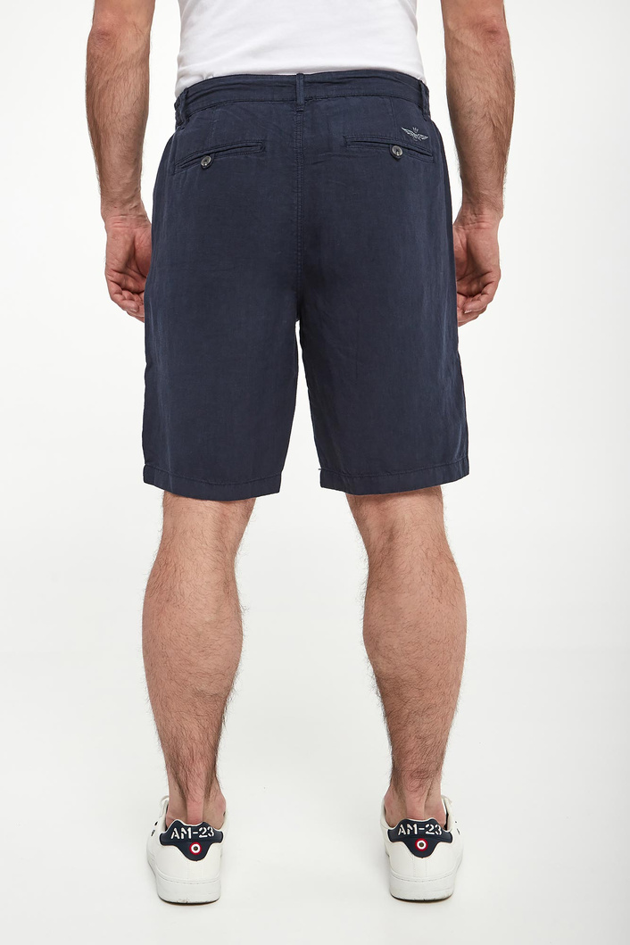 Bermudy męskie lniane AERONAUTICA MILITARE