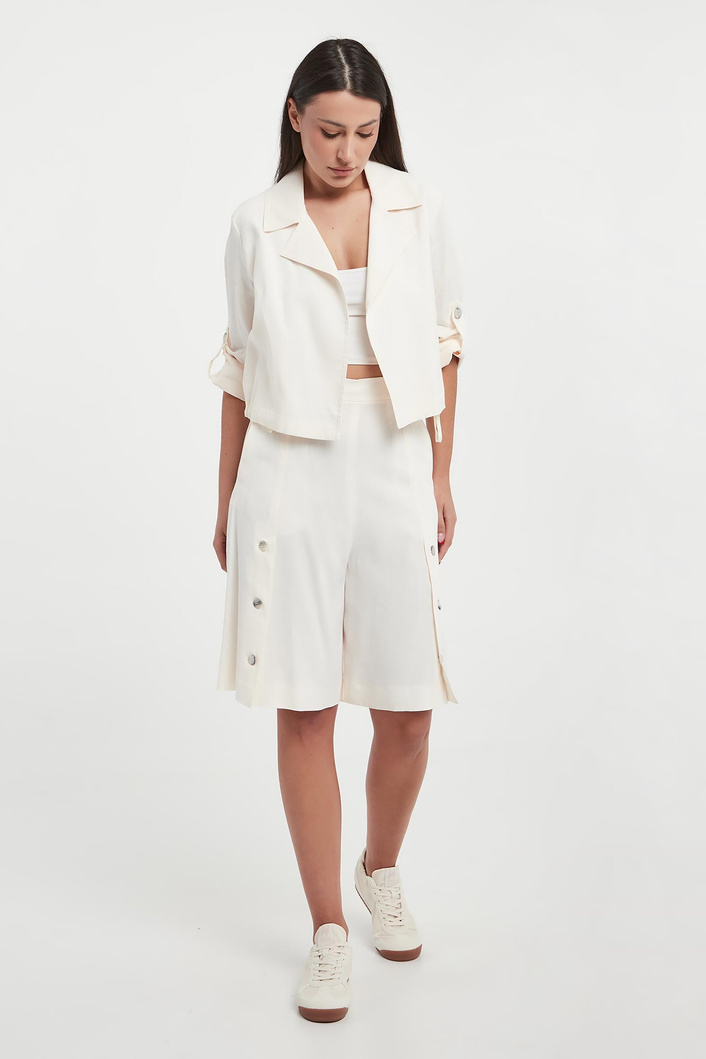 Bermudy damskie lniane Acaici MARELLA MONOCHROME