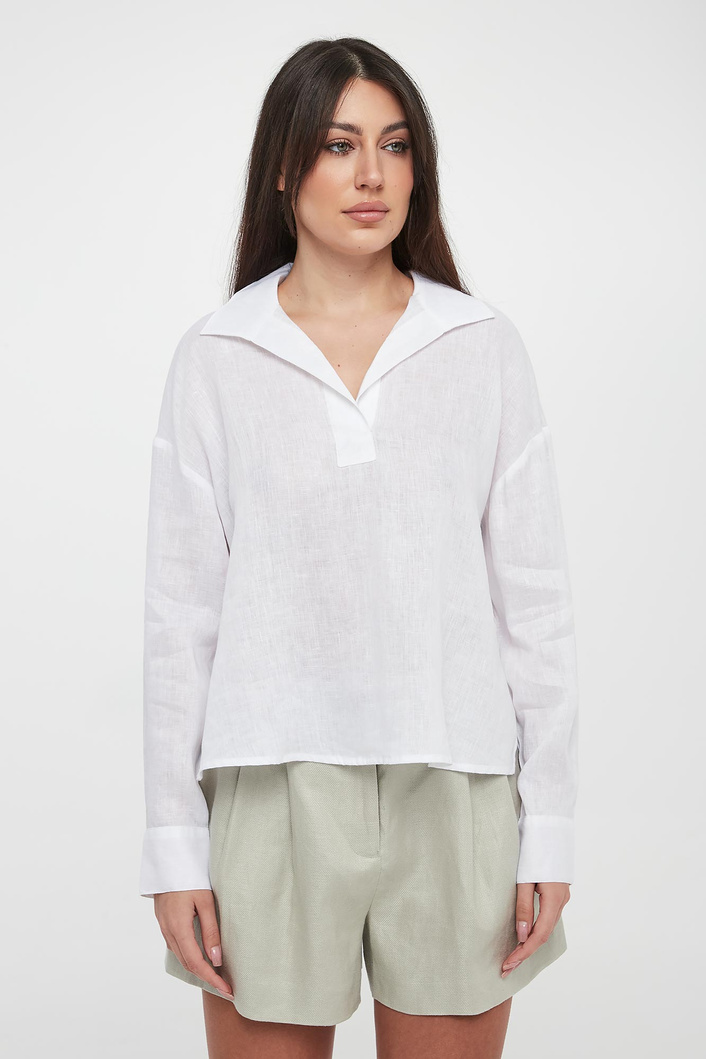 Bluzka damska lniana ARMANI EXCHANGE